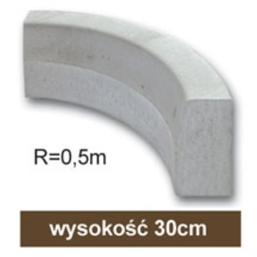 Bruk-Bet KRAWĘŻNIK Łukowy gr. 15 cm wklęsły