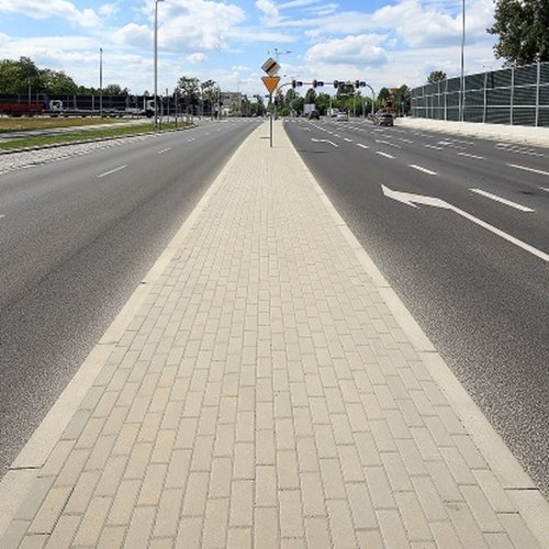 Polbruk PROSTOKĄT z fazą, gr. 8 cm szary