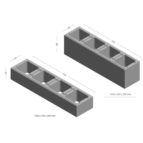 Galabeton LONG LINE 100 cm ogrodzenie gładkie