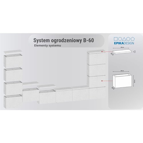 EPIKA DESIGN Bloczek ogrodzeniowy B-60
