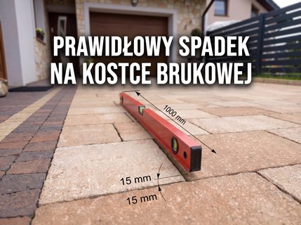 prawidłowy spadek na kostce