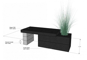 Jadar Pustak Ogrodzeniowy Gładki 80 cm