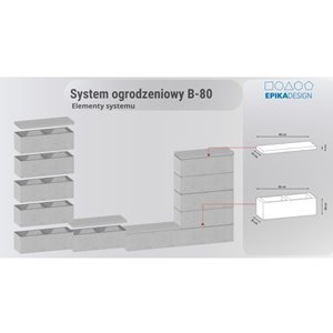 EPIKA DESIGN Bloczek ogrodzeniowy B-80