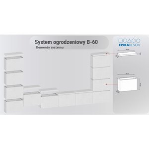 EPIKA DESIGN Bloczek ogrodzeniowy B-60